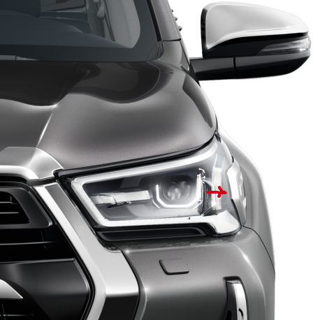 Chroom ornament koplampen (led) Toyota Hilux 2020 >