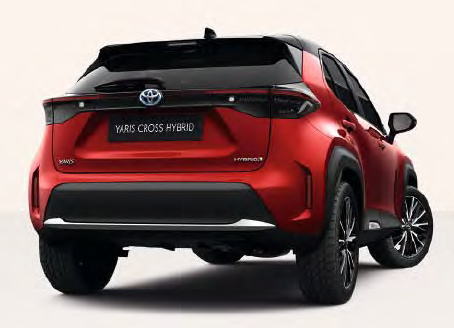 Achterbumperspoiler zilver Toyota Yaris Cross 2021 >