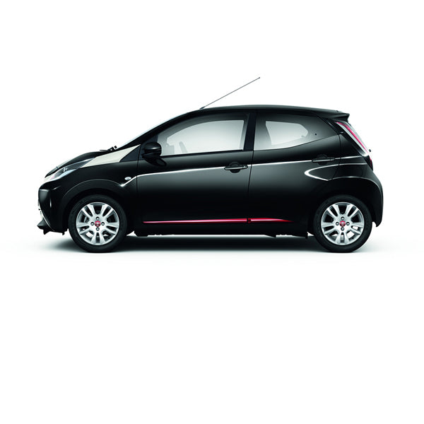 Ornamenten Fire Red zijkant Toyota Aygo 2014 - 2022