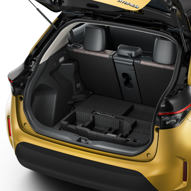 Extra opbergvakken bagageruimte Toyota Yaris Cross 2021 >