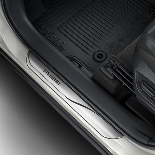 Schwarz Edelstahl Einstiegsleisten passend für Toyota Yaris 2020- exkl. GR  - 'Special Edition' - 4-teilig AutoStyle - #1 in auto-accessoires