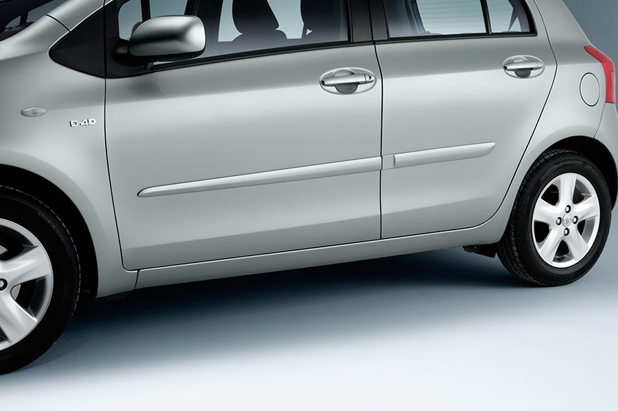 Stootlijsten zwart zijkant Toyota Yaris 2005 - 2011